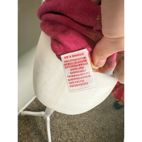 Vtg Y2k Rene Derhy Womens Red Babydol Tank Sz 6/8 Asian Fairycore Artsy Whimsy - Picture 9 of 11